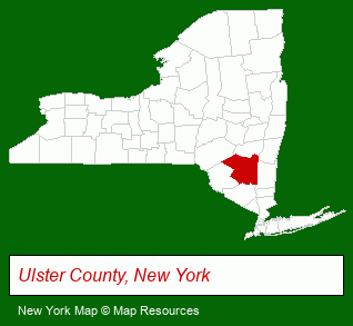 New York map, showing the general location of Rural Ulster Preservation Company