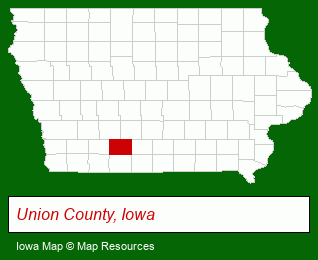 Iowa map, showing the general location of Travis-Crop-Insurance