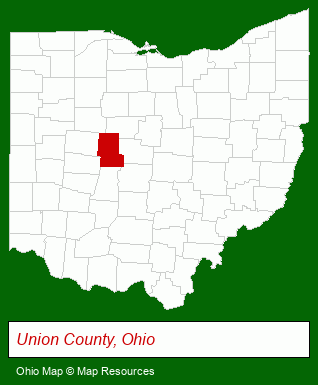 Ohio map, showing the general location of Connolly Construction Company