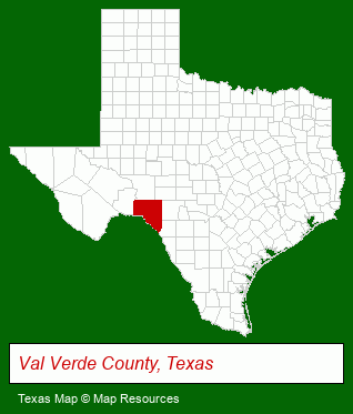 Texas map, showing the general location of American Campground
