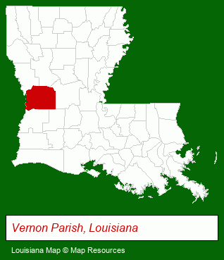 Louisiana map, showing the general location of Chaparral Apartments