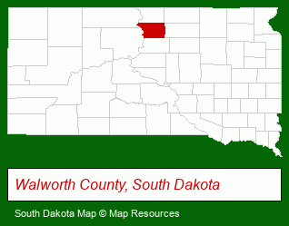South Dakota map, showing the general location of Key Insurance & Real Estate