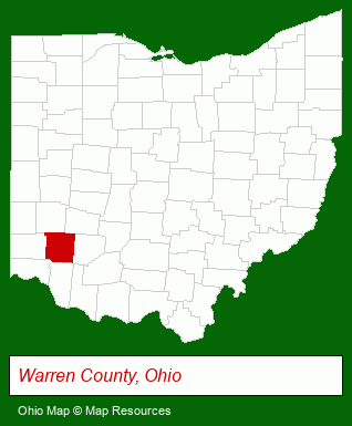 Ohio map, showing the general location of Franklin Mortgage Solutions
