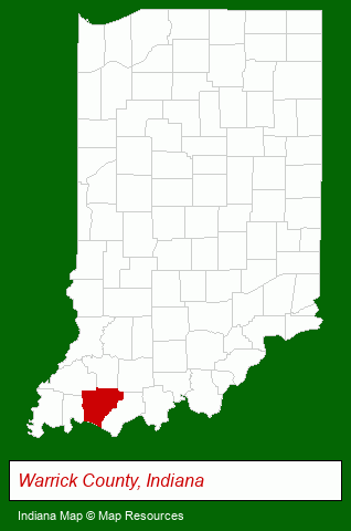 Indiana map, showing the general location of Maken Corporation