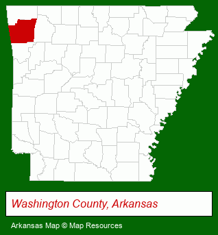 Arkansas map, showing the general location of Bassett Mix & Associates Inc