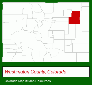 Colorado map, showing the general location of Goodman Realty Company