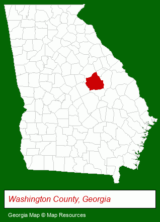 Georgia map, showing the general location of Town & Country Real Estate