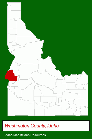 Idaho map, showing the general location of Creed Noah Real Estate Company
