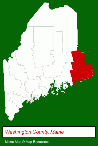 Maine map, showing the general location of Due East Real Estate