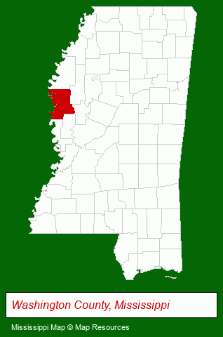 Mississippi map, showing the general location of Mosow Real Estate