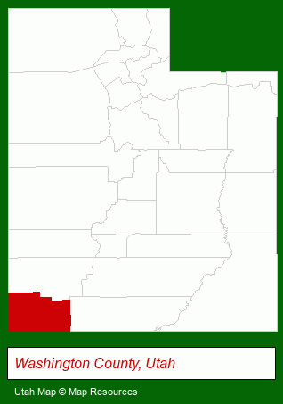 Utah map, showing the general location of Re Max Excel