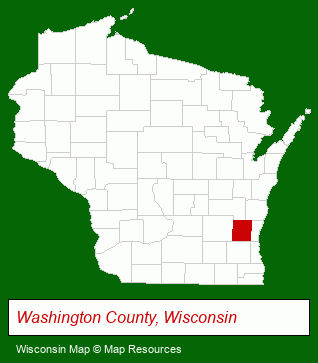 Wisconsin map, showing the general location of Basse's Taste of Country Frmrs