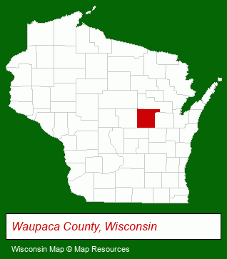 Wisconsin map, showing the general location of Trinity Terrace