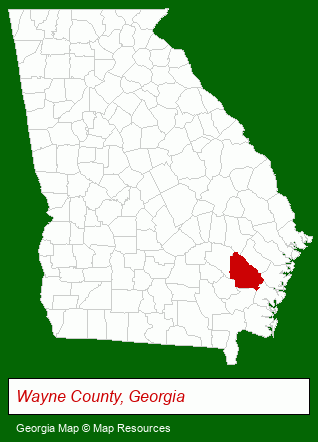 Georgia map, showing the general location of Bill Garlen Real Estate