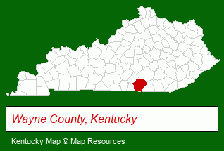Kentucky map, showing the general location of Caudill James R Jr Real Estate Agency