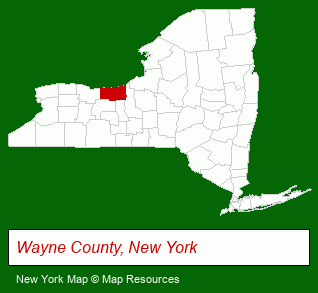 New York map, showing the general location of Deangelis Realty