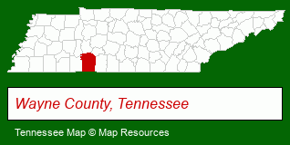 Tennessee map, showing the general location of Webb Realty