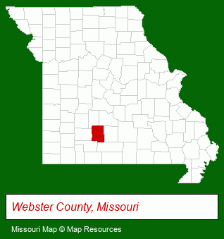Missouri map, showing the general location of Kennemer Real Estate