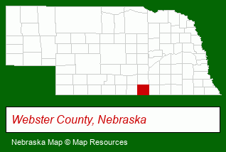 Nebraska map, showing the general location of Blue Hill Care Center