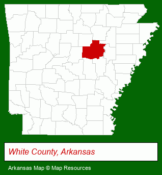 Arkansas map, showing the general location of Choate Law Firm