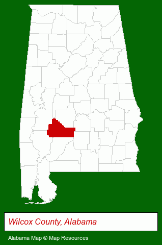 Alabama map, showing the general location of Great Southern Land Co Inc