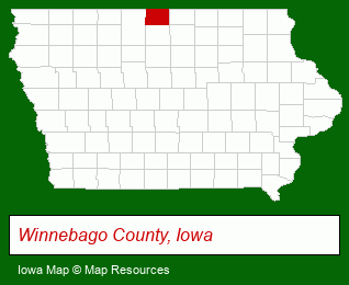 Iowa map, showing the general location of Central States Agency