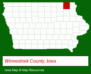 Iowa map, showing the general location of Friest & Associates Realtors