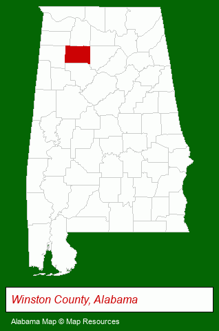 Alabama map, showing the general location of Cavalier Home Builders LLC