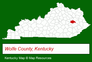 Kentucky map, showing the general location of Glenn Thompson Turner Real Estate