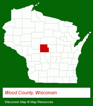 Wisconsin map, showing the general location of Paper City Savings Association