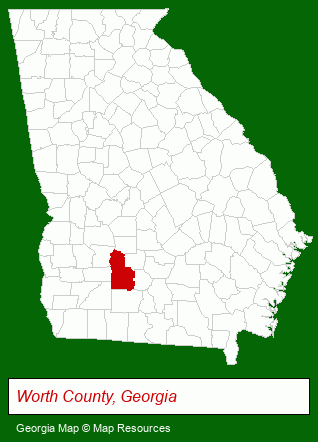 Georgia map, showing the general location of Southern Harvest Insurance