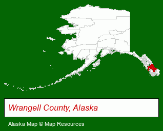 Alaska map, showing the general location of John Tullis Real Estate
