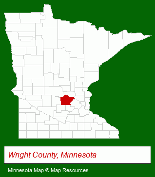Minnesota map, showing the general location of Landscape Structures Inc