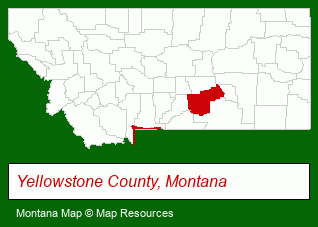 Montana map, showing the general location of Spectrum Group Architects
