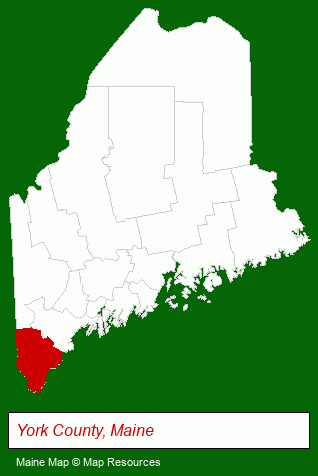 Maine map, showing the general location of Oak Hill Financial